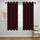 Easy-Going Blackout Curtains for Bedroom, Solid Thermal Insulated Grommet and Noise Reduction Window Drapes, Room Darkening Curtains for Living Room, 2 Panels (52x63 in,Wine) by CozyNest Decor