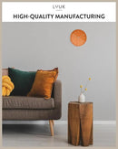 LUUK LIFESTYLE Silent Quartz Wall Clock, Modern and Minimalist Design, Without Ticking, 10” Kitchen Clock, for Living Room, Bedroom, Housewarming Gift, Orange and Silver by CozyNest Decor