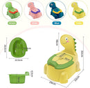 Potty Seat Baby Training Chair Boys Girls Toddler Dinosaur Comfortable children 1-5 years old Baby toilet Animal seat with lid back potty trainer (Yellow) by TinyTreasures Baby Boutique
