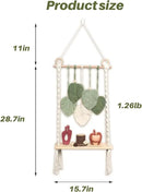Macrame Wall Hanging Bohemian Woven Tapestry Chic Woven Leaf Tassels Decoration Handmade Wall Art Home Decor for Apartments, Dorms, Living Rooms, Bedrooms, Nursery Backdrop by CozyNest Decor