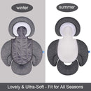 COOLBEBE New 2-in-1 Babybody Cushion for Baby Newborn Infants - Extra Soft Stroller Cushion Pads Car Seat Insert, Perfect for Carseats, Strollers, Swings, Grey by TinyTreasures Baby Boutique