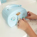 Vlando Musical Jewelry Box with Spinning Ballerina, Lockable Girls’ Jewelry Organizer for Necklaces Rings and Hair Accessories, Gift for Girls and Kids, Blue by TinyTreasures Baby Boutique