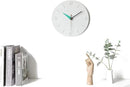 Stephanie Imports Modern Minimalist White & Teal Green Silent Wall Clock by CozyNest Decor