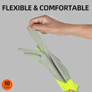 Vgo... 10-Pairs Safety Work Gloves, Gardening Gloves, Polyurethane Coated, Dipping Gloves, Latex Free (Size M, Yellow, PU2103)