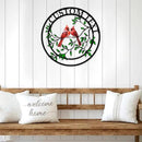 Personalized Name Garden Cardinal Metal Signs, Custom Family Name Outdoor Indoor Wall Decorations, Wall Art for Mom Sister Grandma Dad, Housewarming Gift Birthday Retirement by CozyNest Decor