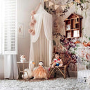 OldPAPA Kids Bed Canopy with Pom Pom Hanging Mosquito Net for Baby Crib Nook Castle Game Tent Nursery Play Room Decor，White by TinyTreasures Baby Boutique