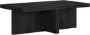 Henn&Hart 44" Rectangular Wood Pedestal Low-Profile Coffee Table for Living Room, Family Room, or Office, Black Grain by CozyNest Decor