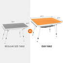 PORTAL Camping Table Portable Foldable with Adjustable Legs, Aluminum Folding Table Roll Up Table with Carrying Bag for Outdoor, Beach, Picnic, Backyards, BBQ and Party, Silver, Big by GreenHaven Gardens