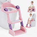 Potty Training Seat, 3-in-1 Toddler Toilet Seat with Step Stool Ladder, Splash Guard Anti-Slip Pad, Foldable Potty Chair with Soft Cushion for Toddler Kids Boys Girls by TinyTreasures Baby Boutique