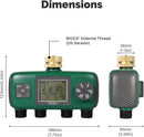 MOES 4 Outlet Sprinkler Timer, Brass Inlet, Programmable Automatic Irrigation Controller, Rain Delay, Manual Watering, 4 Zone Water Hose Timer for Gardens, Lawns, and Hose Systems by GreenHaven Gardens