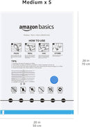 Amazon Basics Vacuum Compression Zipper Storage Bags With Hand Pump, Medium, Clear, 5-Pack, White, Sky Blue by CozyNest Decor