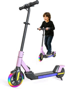 Foldable Children's Electric Scooter (Ages 6-14) - Top Speed 16 km/h, Maximum Range 8 km, 7-inch Illuminated Front Wheel, 6-inch Solid Rear Wheel by TinyTreasures Baby Boutique