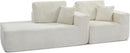 HYJT-H&K Modular Sectional Sofa Cloud Sectional Couch, 107" Comfy Fluffy L Shaped White Couches for Living Room, Deep Seat Memory Foam Plush Corduroy Boneless Couch Sectionals Left Facing Chaise Sofa by CozyNest Decor