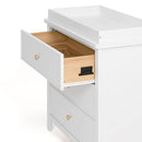 Graco Sasha 3-Drawer Chest with Changing Table Topper (White) – GREENGUARD Gold Certified, Nursery Bedroom Wood Chest with Spacious Storage, Interlocking Drawer System, Pre-Installed Tracks by TinyTreasures Baby Boutique