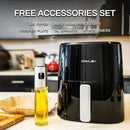 Air Fryer 3.8 Quarts for 1-2 people, 8-in-1 Functions, Air Fry, Roast, Bake, Broil, Preheat, Shake, Digital Small Air Fryer, Nonstick Dishwasher-Safe Basket, Compact Air Fryers, Black by CozyNest Decor