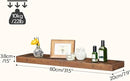 HOOBRO Floating Shelves for Wall, Wall Mounted Shelf Set of 2, 31.5" Hanging Shelf with Invisible Brackets, for Wall in Bathroom, Bedroom, Toilet, Kitchen, Living Room, Office, Rustic Brown BF80BJP201 by CozyNest Decor