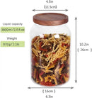 1 Gallon Glass Jar with Airtight Lid and Anti-Skid Bottom for Dry Food Storage by CozyNest Decor