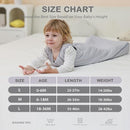 Mosebears Unisex Baby Sleep Sack 1.0 TOG, Supersoft Rayon Made from Bamboo Wearable Blanket with 2-Way Zipper (Light Grey,0-6 Months) by TinyTreasures Baby Boutique