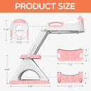 SKYROKU Potty Training Seat for Toddlers – 2-in-1 Adjustable Potty Ladder with Step Stool, Anti-Slip Cushion, Splash Guard & Extra-Wide Pedals, Supports 200+ lbs, Ideal for Boys & Girls (Pink) by TinyTreasures Baby Boutique