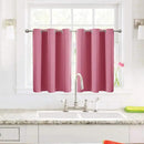 ChrisDowa Small Window Curtains for Kitchen and Bedroom - Grommet Short Thermal Insulated Room Darkening Curtains (2 Panels, Pink, 52 x 36 Inch) by CozyNest Decor