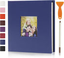 RECUTMS Small Photo Album Self Adhesive Scrapbook Magnetic Photo Albums for 4x6 5x7 8x10 Pictures for Baby Family Wedding 40 Pages with Metal Pen and Plastic Board (Blue) by TinyTreasures Baby Boutique