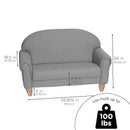 Children's Factory As We Grow Sofa, Gray, CF805-314, Playroom Couch, Daycare Furniture, Kids Seating for Classroom, Flexible Seating for Elementary by CozyNest Decor