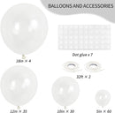 RUBFAC 129pcs Clear Balloons Different Sizes 18 12 10 5 Inches for Garland Arch, Transparent Balloon for Birthday Baby Shower Wedding Party Decoration by TinyTreasures Baby Boutique
