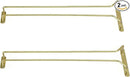 TrueCraftware- 16-Inch Wine Glass Rack Brass Finish Set of 2- Stemware Rack Wire Hanging Rack Under Cabinet Wine Glass Stemware Holder Glass Storage Hanger Organizer for Kitchen and Bar by CozyNest Decor