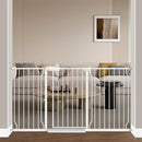 Fairy Baby Extra Wide Baby Gate for Dogs Pressure Monuted Safety Gate for Living Room, Fits 62 Inch to 67 Inch with Pressure Mounted Extention Kit, White by TinyTreasures Baby Boutique