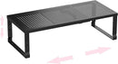 Metal Stackable Expandable Storage Shelf - Multi-Functional Home Storage Shelf, Suitable for Kitchen, Cabinet，Bathroom, Office, Garage, etc.（1PACK/Black/Medium
