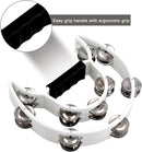 EastRock Double Row Tambourines,Metal Jingles Hand Held Percussion-Half Moon Tambourine for Kids, Adults, KTV, Party by TinyTreasures Baby Boutique