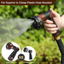 FANHAO Garden Hose Nozzle, 100% Heavy Duty Metal Water Hose Sprayer with 8 Spray Patterns, High Pressure Water Nozzle with Thumb Control, On Off Valve for Watering Plants, Washing Cars & Pets, Brown by GreenHaven Gardens