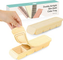 Silicone Freezer Trays with Lid,1.7oz 4 Section - Leak Proof Silicone Freezer molds for Homemade Baby Food Breastmilk, Purees, Vegetables, Baby Food Jars Ice Tray with Lid BPA Free Mix Beige by TinyTreasures Baby Boutique