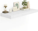 Heimlove White Bathroom Shelves Floating Shelves for Wall Shelf Over Toilet Long Wall Mounted Modern Farmhouse,48 x 12 Shelves with Invisible Brackets for Living Room, Kitchen, Bedroom by CozyNest Decor