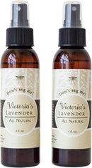 Victoria's Lavender Organic Don’t Bug Me Insect Spray DEET-Free with Lavender Essential Oils & Aloe Vera, Plant-Based Bug Spray for Sensitive Skin, Made in The USA - Outdoor, Hiking, Travel (Two 4oz) by TinyTreasures Baby Boutique