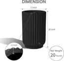Classic Roman Column Style Planter | 20" Tall | Black & White Options | Ideal for Entrance & Living Room Corner | Durable Fiberglass Composite by CozyNest Decor