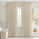 MIULEE Back Tab Cream Beige Curtains 90 Inch Long 2 Panels Set for Living Room Bedroom, Ivory Rod Pocket/Pinch Pleated Light Blocking Thermal Insulated Room Darkening Blackout Curtains, 52 x 90 Inch by TinyTreasures Baby Boutique