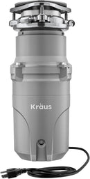 KRAUS® WasteGuard™ High-Speed 1/2 HP Continuous Feed Ultra-Quiet Motor Garbage Disposal with Power Cord and Flange Included and Universal Mount by CozyNest Decor