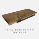 URBANDI, Rustic Floating Shelves, Set of 2, Hidden Bracket, Solid Wood, Heavy Duty, Wall Mounted Shelves, (Grey, 48Wx10D) by CozyNest Decor