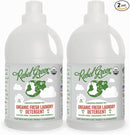 Rebel Green Organic Laundry Detergent - Natural Laundry Soap - Liquid Laundry Detergent with Dispenser Cup - Gentle Laundry Detergent - Fresh Unscented Soap - (68 Load Bottles, 2 Pack) by TinyTreasures Baby Boutique