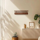 Shelf with Hooks, Solid Wood Bedroom Shelves for Wall, Wooden Coat Rack Wall Mount for Bathroom, Kitchen, Door Entryway (Walnut, 30cm/11.81inch) by CozyNest Decor