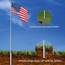 30FT Telescoping Flag Pole Kit, Heavy Duty 16 Gauge Aluminum Outdoor In Ground Flag Poles with Embroidered 3x5 USA Flag, for Residential or Commercial,Garden,Yard Flag Poles