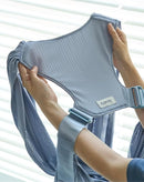 Konny Baby Carrier Flex AirMesh with Head Support- Adjustable, Easy to Wear Baby Wrap Sling, Perfect for Newborn Babies Essentials up to 44 lbs (XS-XL) -Pale Blue by TinyTreasures Baby Boutique