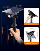 6 Pack Solar Power Spot Lights Outdoor Waterproof LED Dusk to Dawn Landscape Spotlight for Outside Yard, Tree, Flag, Yard, Garden, Statues, 3 Modes, 18 Hours Accent Ambient Lighting - Warm White by GreenHaven Gardens