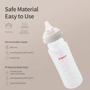 Pigeon PP Nursing Bottle Wide Neck, Anti-Colic, Streamlined Body, Natural Feel, Easy to Clean, 11.2 Oz (Pack of 3), Includes 3pcs L Nipples (6m+) by TinyTreasures Baby Boutique