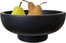 OAKOA Concrete Black Decorative Bowl for Home Decor - Black Fruit Bowl - Modern Pedestal Coffee Table Bowl for Entryway Table by CozyNest Decor