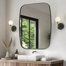 ANDY STAR 30x36” Black Bathroom Mirror, Oblong Vanity Mirror with Stainless Steel Metal Frame, Matte Black Oval Mirror for Over Sink, Modern Anti Rust Wall Mounted by CozyNest Decor