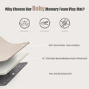 Baby Play Mat for Floor, 1.3" Thick Extra Large Cushioning Memory Foam Playpen Cushion, Soft Coral Velvet Tummy Time Mat with Non-Slip Backing, Child Nursery Rug for Toddlers, Kids (Beige, 79X59) by TinyTreasures Baby Boutique