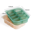 haakaa Silicone Baby Food Freezer Tray with Lid by haakaa - Perfect Storage Container for Homemade Baby Food, Vegetable & Fruit Purees, and Breast Milk, Pea Green by TinyTreasures Baby Boutique