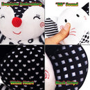 D-KINGCHY Baby Toys 0-12 Months, Black and White Newborn Toys, Soft Plush Rattle Stuffed Animal Toy with Teether and Sound, Developmental Hand Grip Toys (Fox) by TinyTreasures Baby Boutique